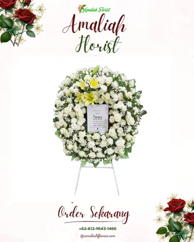 Krans Bunga Duka Cita di Sumber Agung